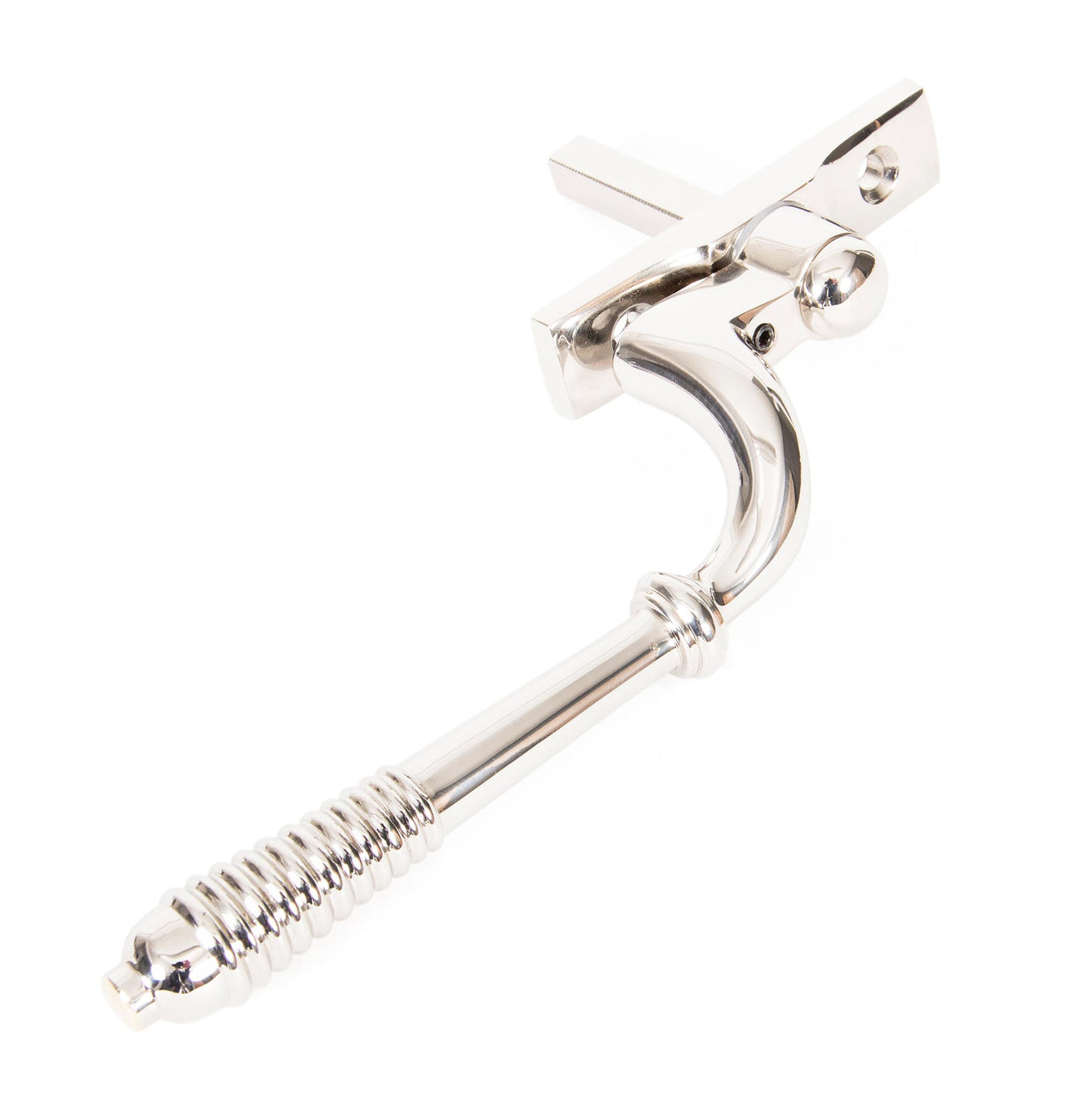 From The Anvil - Polished Nickel Reeded Espag - RH | Sku. 83916 | Trade Door Handles.