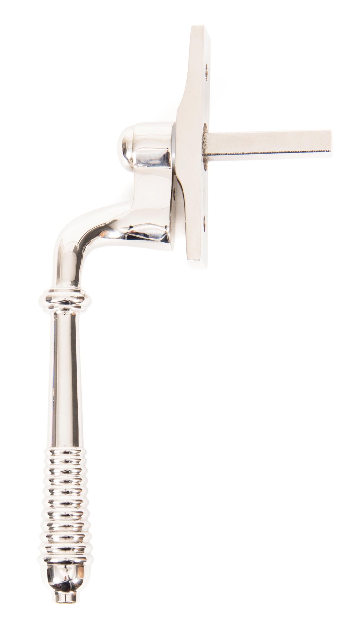 From The Anvil - Polished Nickel Reeded Espag - RH | Sku. 83916 | Trade Door Handles.