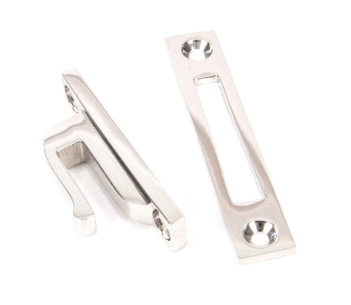 From The Anvil - Polished Nickel Locking Reeded Fastener | Sku. 83918 | Trade Door Handles.