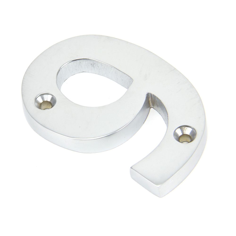 From The Anvil - Satin Chrome Numeral 9 | Sku. 83929 | Trade Door Handles.