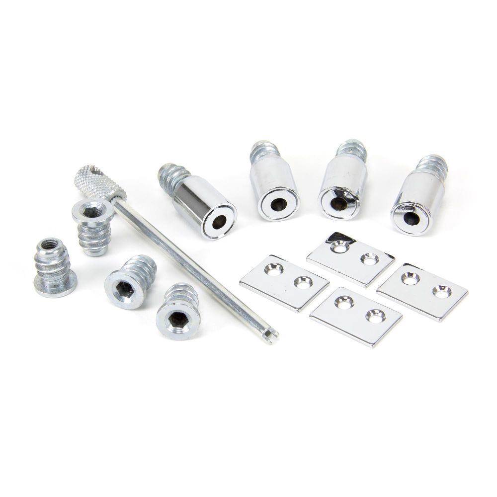 From The Anvil - Polished Chrome Secure Stops (Pack of 4) | Sku. 83942 | Trade Door Handles.