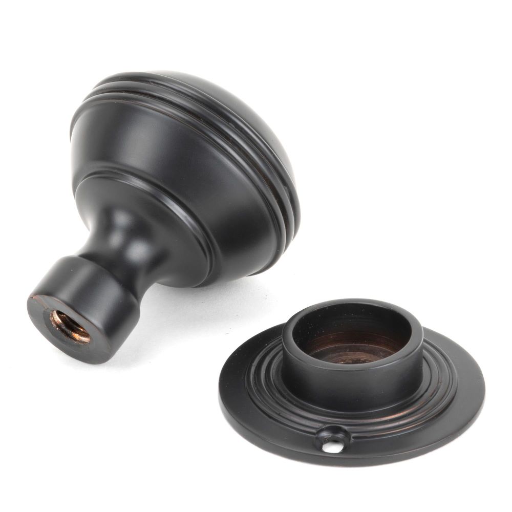 From The Anvil - Aged Bronze 50mm Prestbury Mortice/Rim Knob Set | Sku. 83945 | Trade Door Handles.