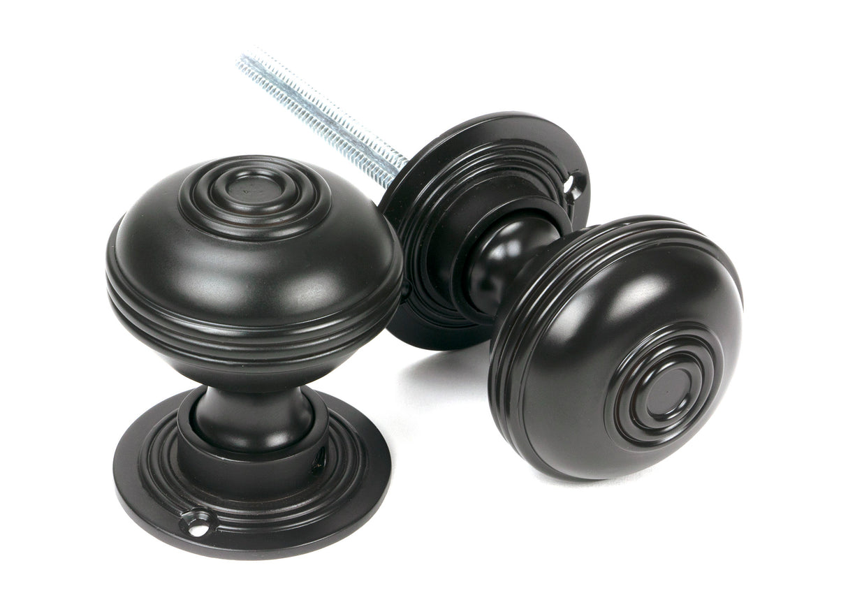 From The Anvil - Aged Bronze 50mm Prestbury Mortice/Rim Knob Set | Sku. 83945 | Trade Door Handles.