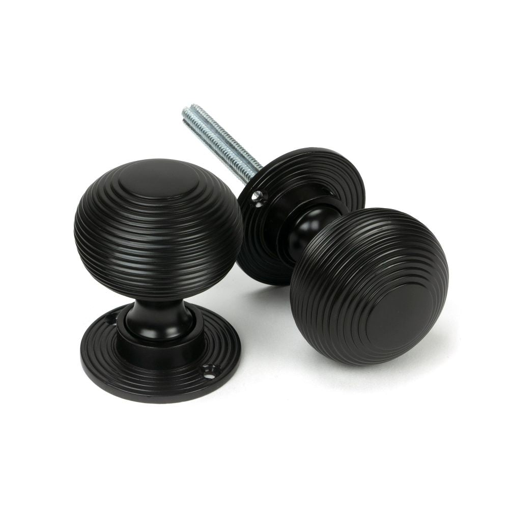 From The Anvil - Aged Bronze Heavy Beehive Mortice/Rim Knob Set | Sku. 83947 | Trade Door Handles.