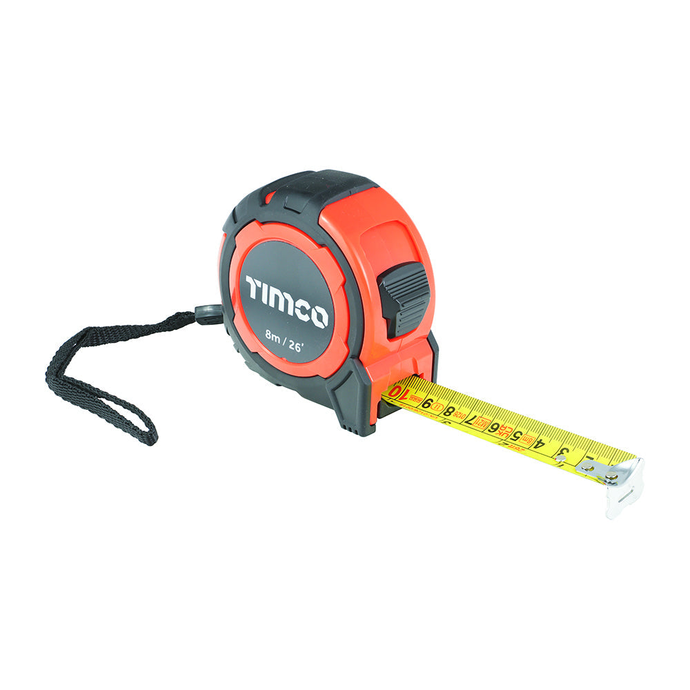 This is an image of Timco - Tape Measure 8m/26ft x 25mm 8MTAPEM