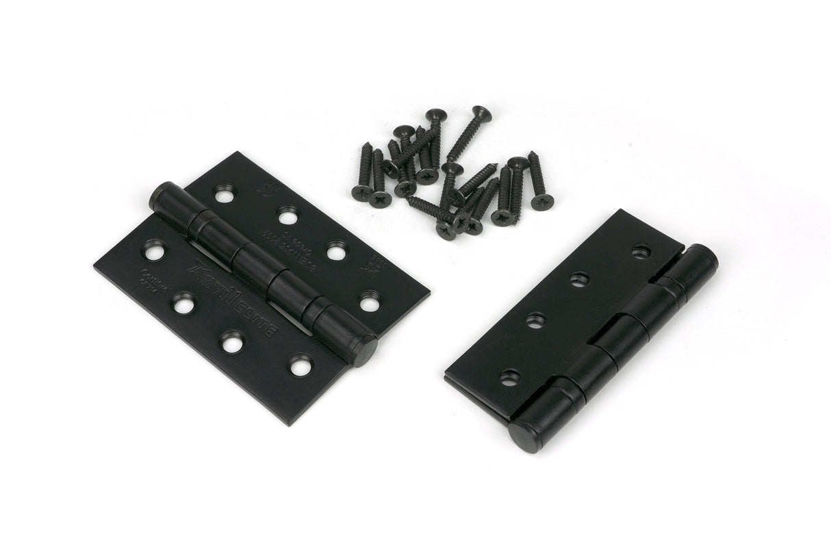 From The Anvil - Black 4" Ball Bearing Butt Hinge (Pair) ss | Sku. 90023 | Trade Door Handles.
