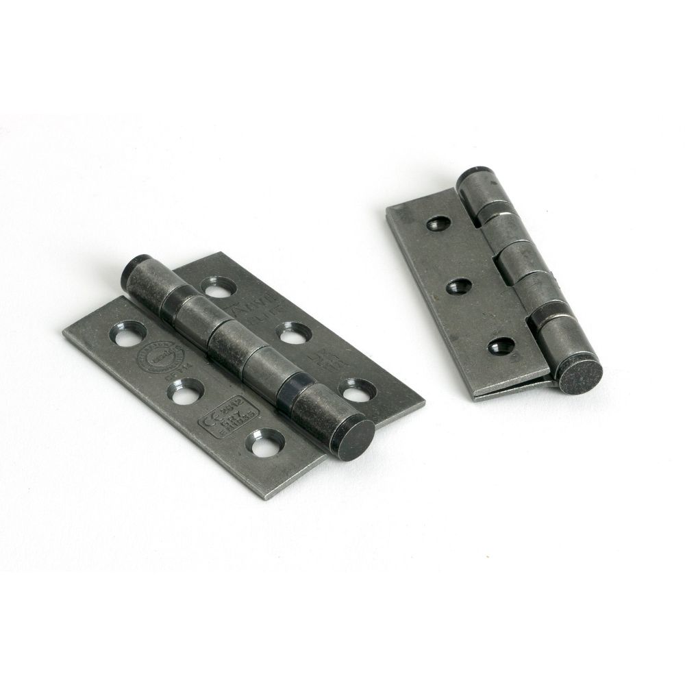 From The Anvil - Pewter 3" Ball Bearing Butt Hinge (Pair) ss | Sku. 90026 | Trade Door Handles.