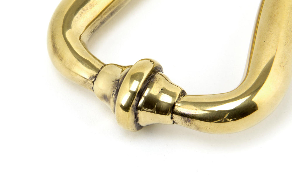 From The Anvil - Aged Brass Slimline Art Deco Door Knocker | Sku. 90028 | Trade Door Handles.