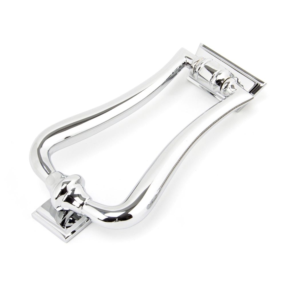 From The Anvil - Polished Chrome Slimline Art Deco Door Knocker | Sku. 90033 | Trade Door Handles.
