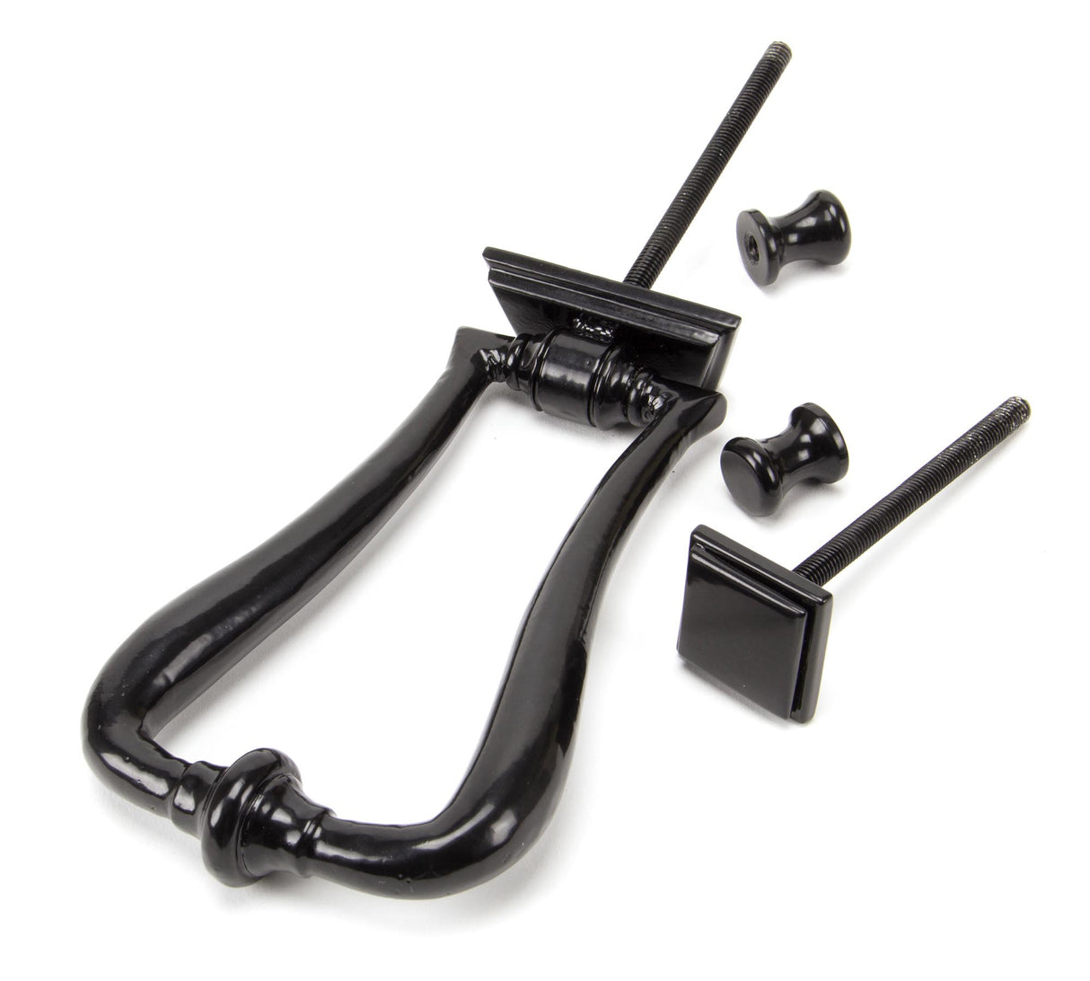 From The Anvil - Black Slimline Art Deco Door Knocker | Sku. 90034 | Trade Door Handles.