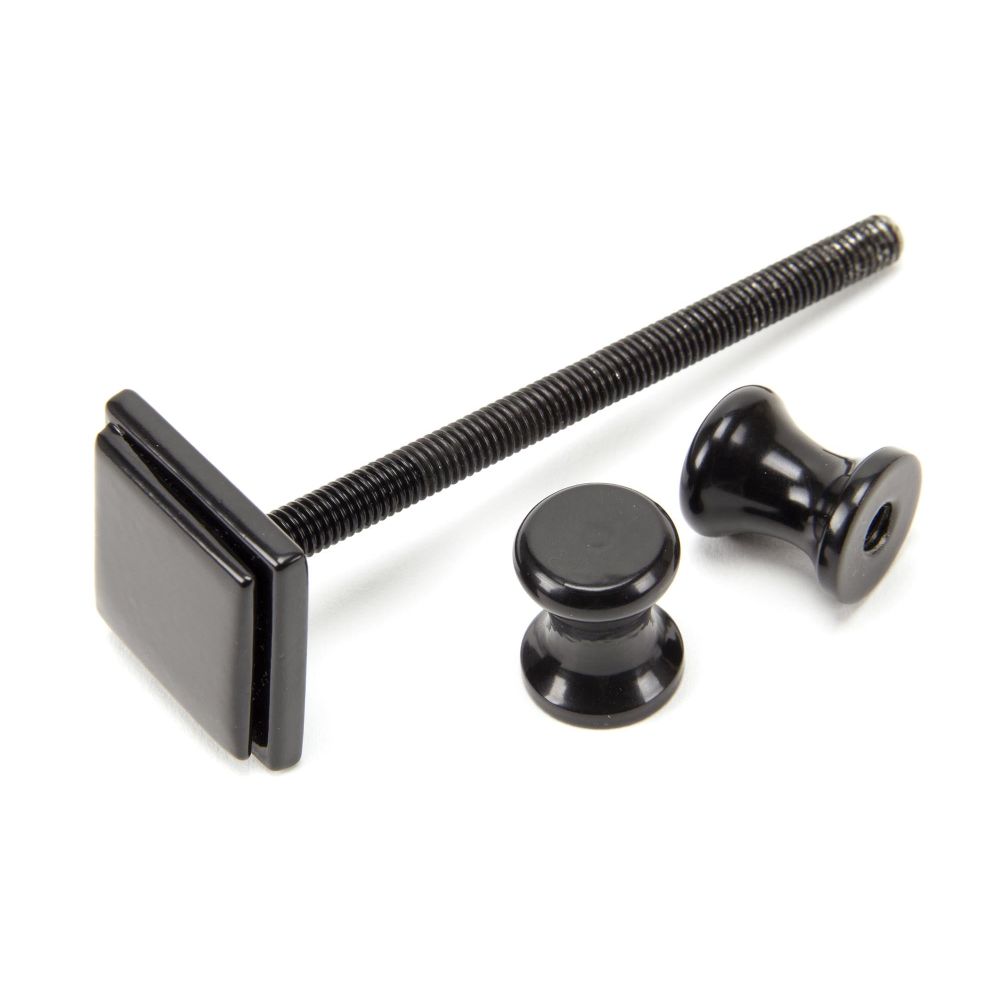 From The Anvil - Black Slimline Art Deco Door Knocker | Sku. 90034 | Trade Door Handles.