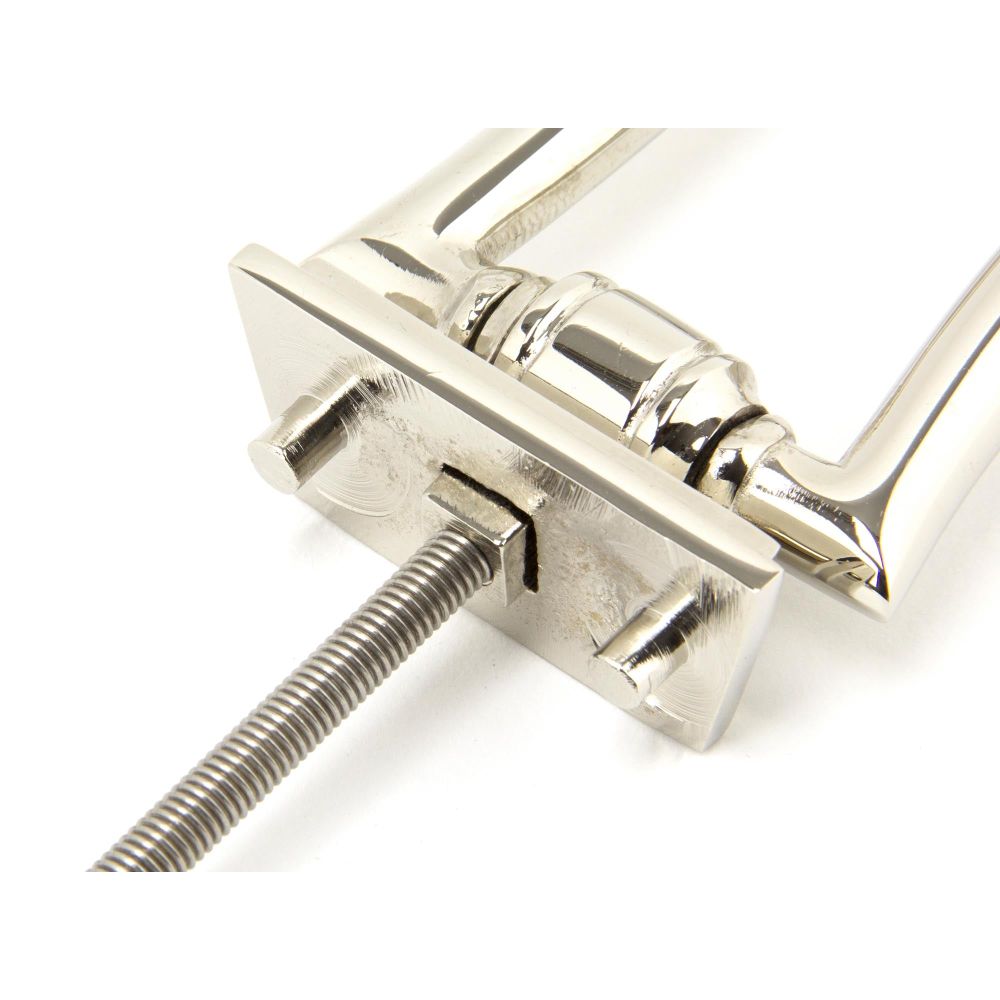 From The Anvil - Polished Nickel Slimline Art Deco Door Knocker | Sku. 90042 | Trade Door Handles.