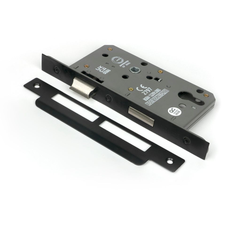 From The Anvil - Black 60mm Backset 72mm Centre - Euro Sashlock | Sku. 90058 | Trade Door Handles.