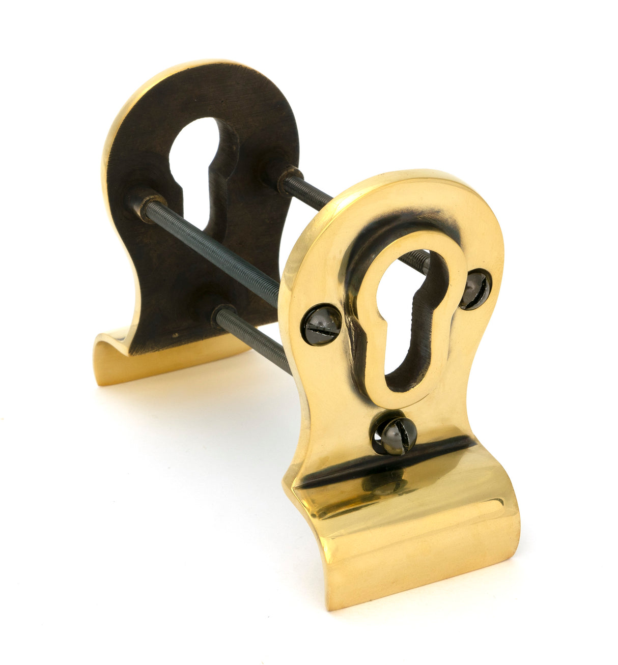 From The Anvil - Aged Brass 50mm Euro Door Pull (Back to Back fixings) | Sku. 90065 | Trade Door Handles.