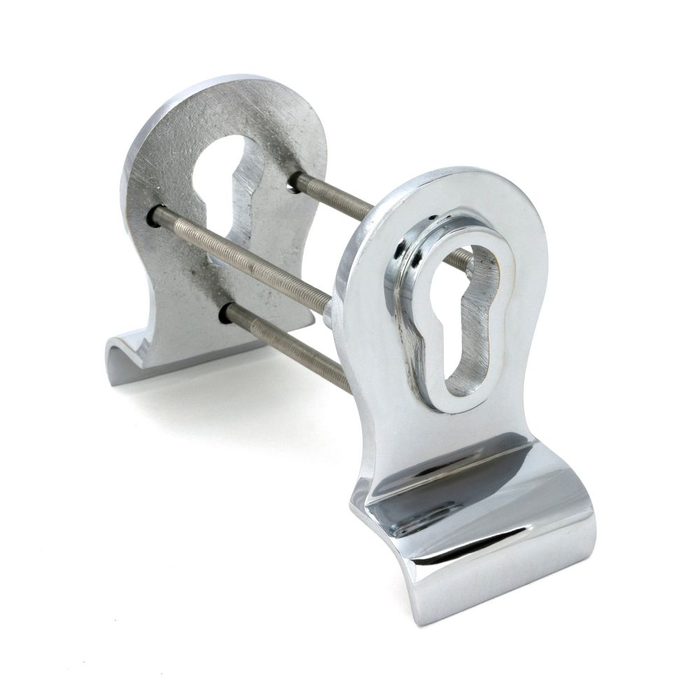 From The Anvil - Polished Chrome 50mm Euro Door Pull (Back to Back fixings) | Sku. 90066 | Trade Door Handles.