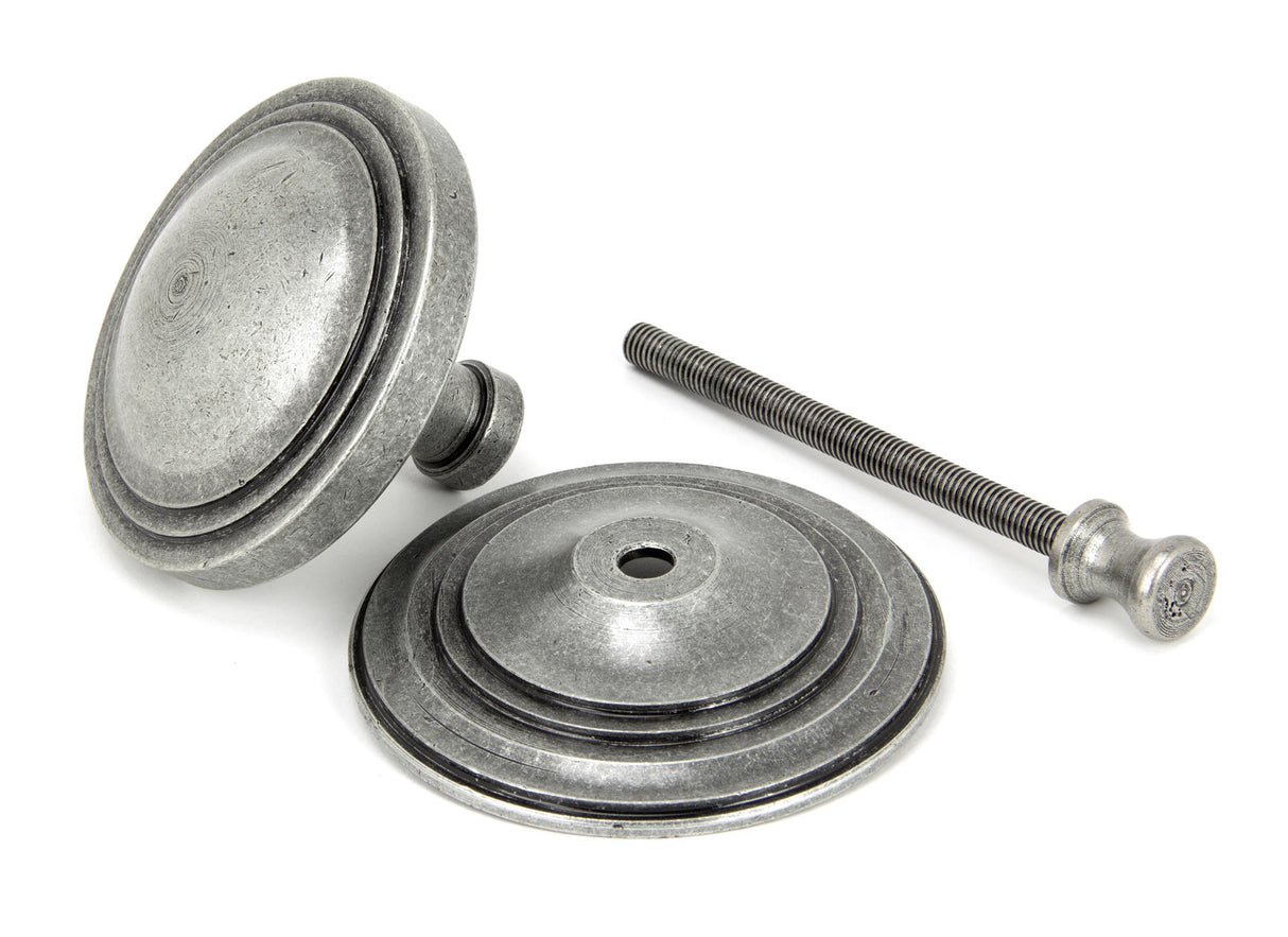From The Anvil - Pewter Art Deco Centre Door Knob | Sku. 90069 | Trade Door Handles.