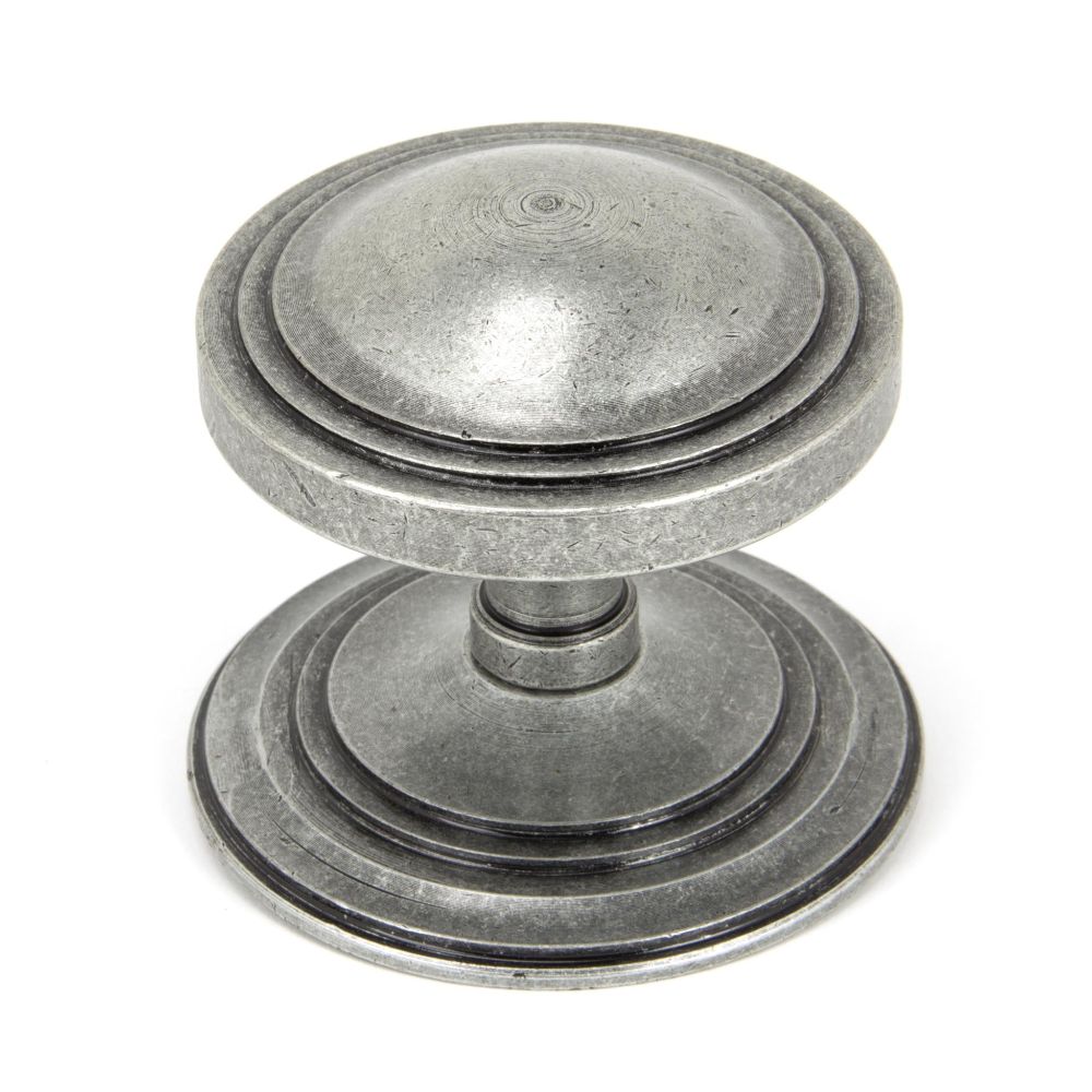 From The Anvil - Pewter Art Deco Centre Door Knob | Sku. 90069 | Trade Door Handles.
