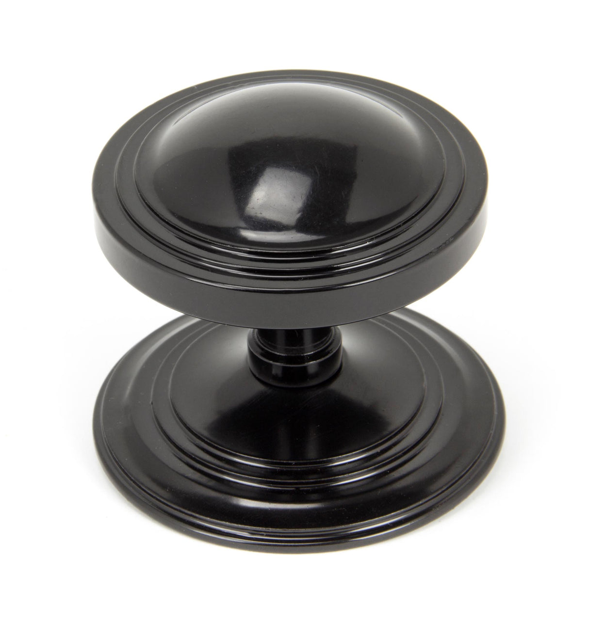 From The Anvil - Black Art Deco Centre Door Knob | Sku. 90070 | Trade Door Handles.