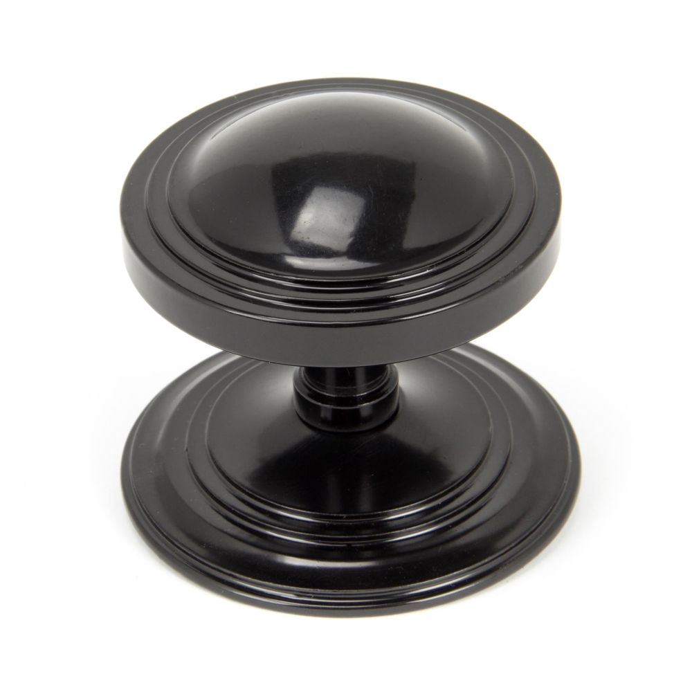 From The Anvil - Black Art Deco Centre Door Knob | Sku. 90070 | Trade Door Handles.