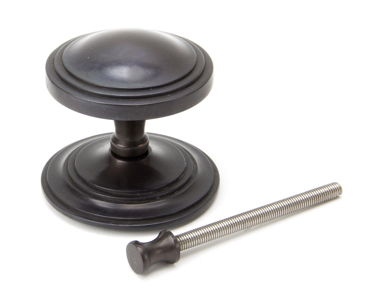 From The Anvil - Aged Bronze Art Deco Centre Door Knob | Sku. 90072 | Trade Door Handles.