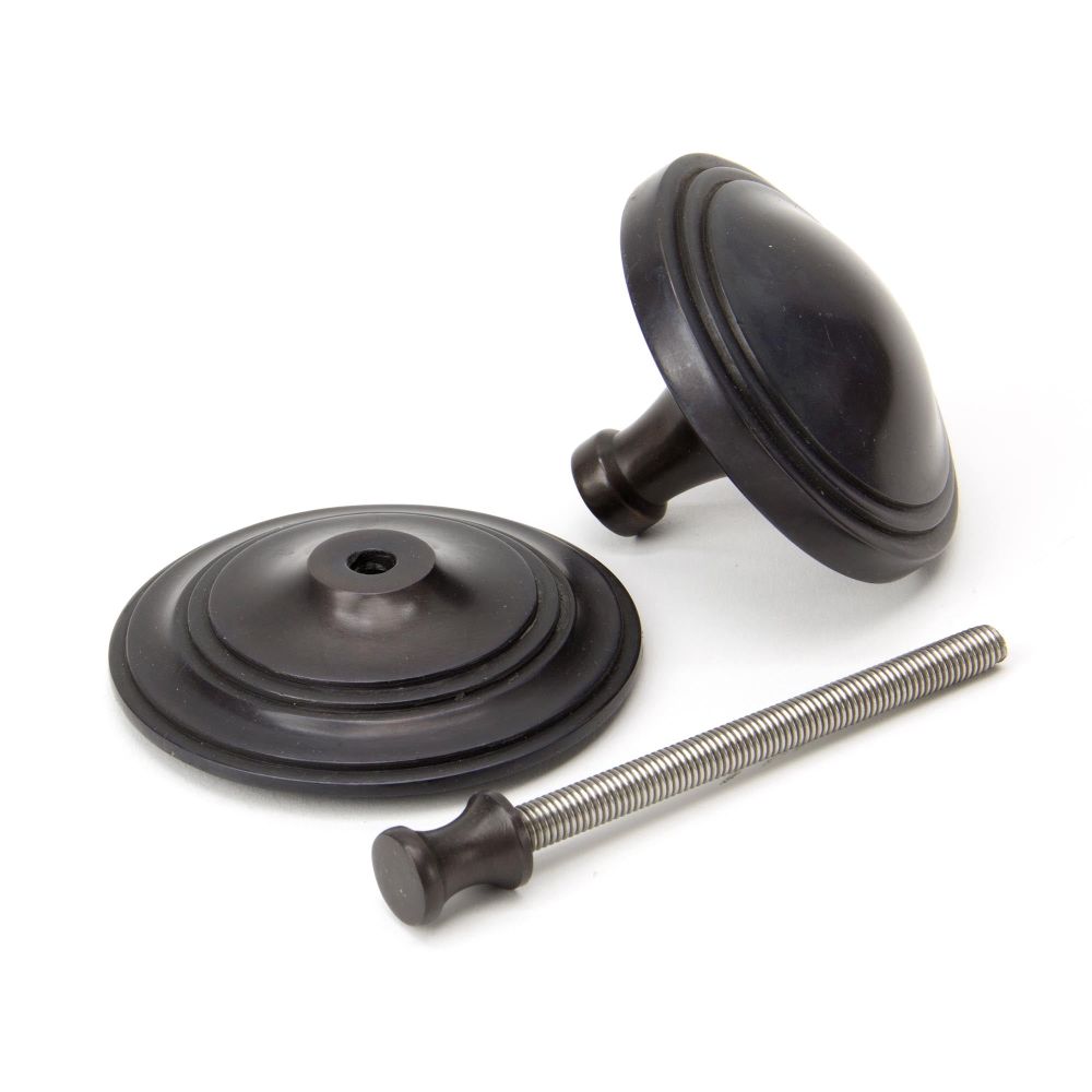 From The Anvil - Aged Bronze Art Deco Centre Door Knob | Sku. 90072 | Trade Door Handles.