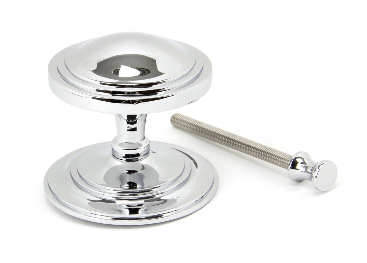 From The Anvil - Polished Chrome Art Deco Centre Door Knob | Sku. 90073 | Trade Door Handles.