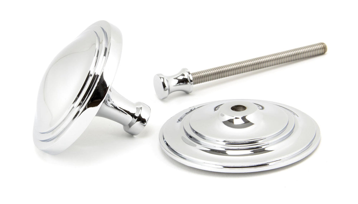 From The Anvil - Polished Chrome Art Deco Centre Door Knob | Sku. 90073 | Trade Door Handles.