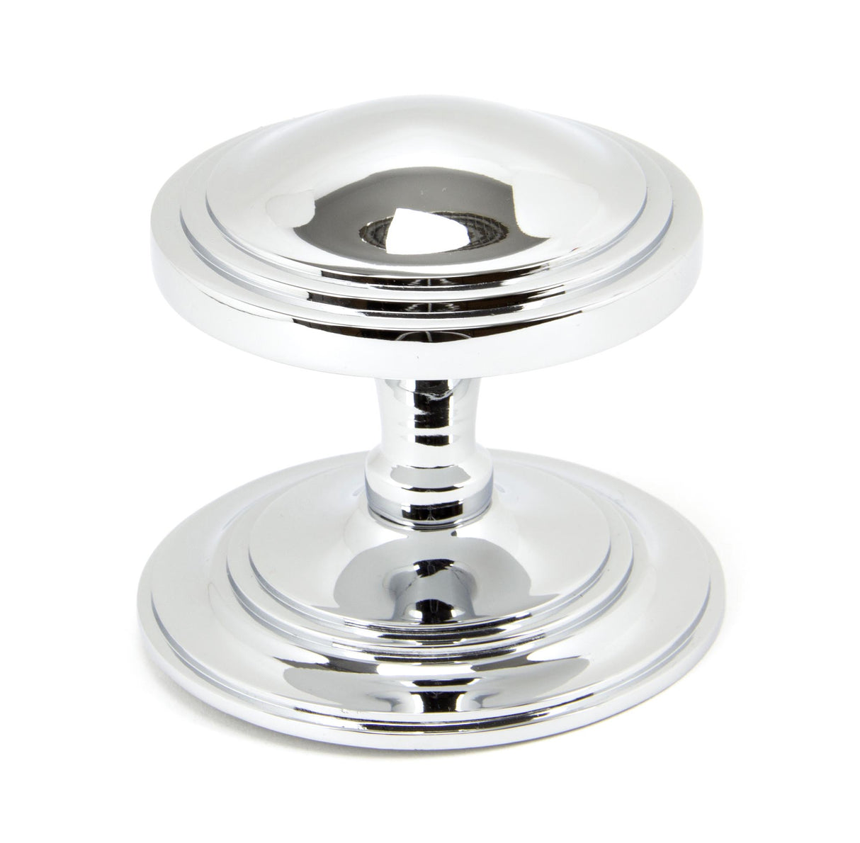 From The Anvil - Polished Chrome Art Deco Centre Door Knob | Sku. 90073 | Trade Door Handles.