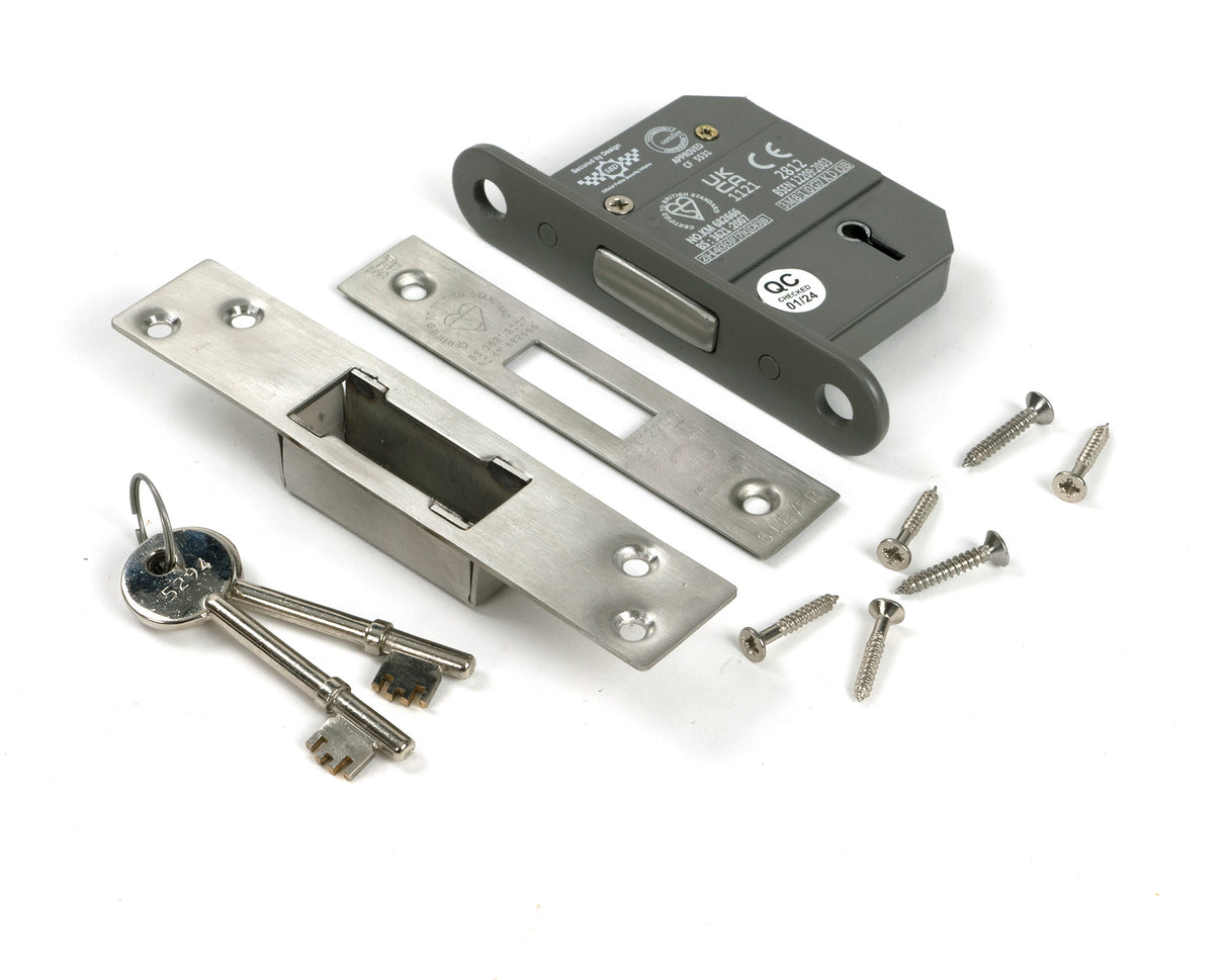 From The Anvil - SS 2½" 5 Lever BS Deadlock | Sku. 90137 | Trade Door Handles.