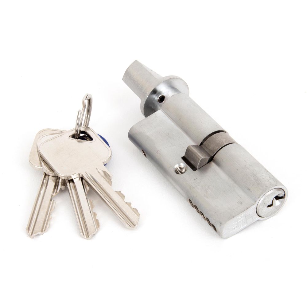 From The Anvil - Satin Chrome 35/35 Euro Cylinder/Thumbturn | Sku. 90214 | Trade Door Handles.