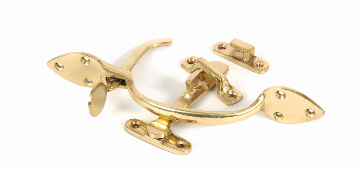 From The Anvil - Polished Brass Cast Suffolk Latch Set | Sku. 90241 | Trade Door Handles.