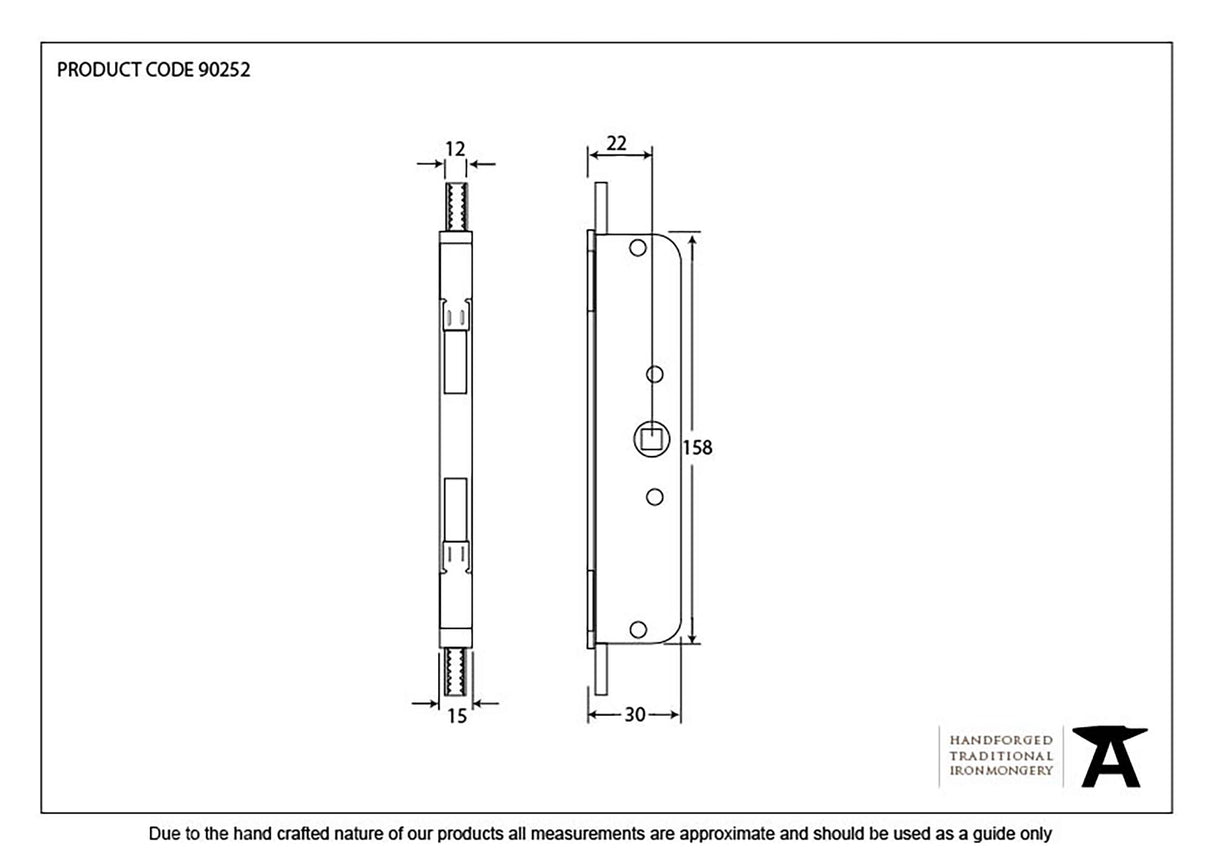 From The Anvil - Excal - Claw Gearbox 22mm Backset | Sku. 90252 | Trade Door Handles.