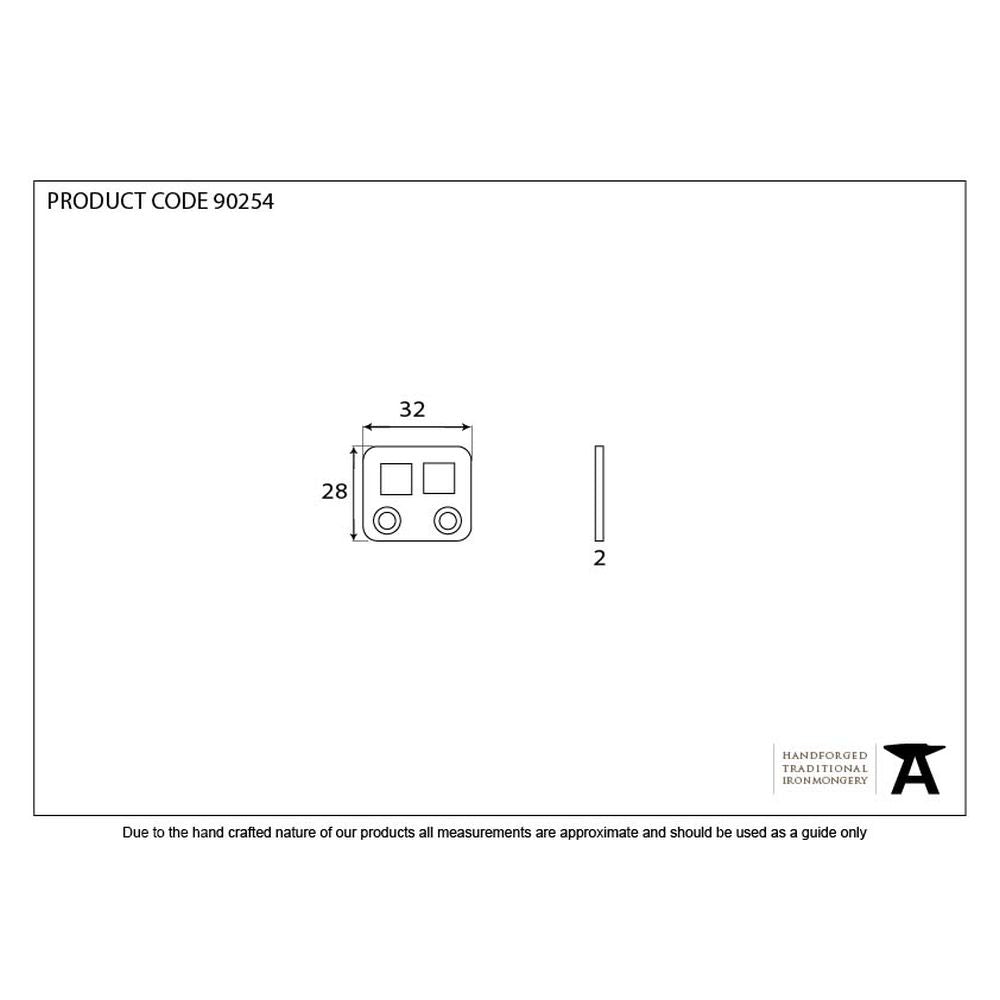 From The Anvil - BZP Excal - Flat Plate Shoot Bolt Keep | Sku. 90254 | Trade Door Handles.