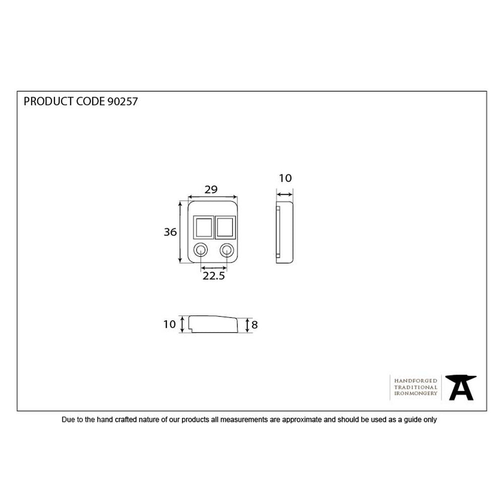 From The Anvil - BZP Excal - Raised Shoot Bolt Keep - LH | Sku. 90257 | Trade Door Handles.