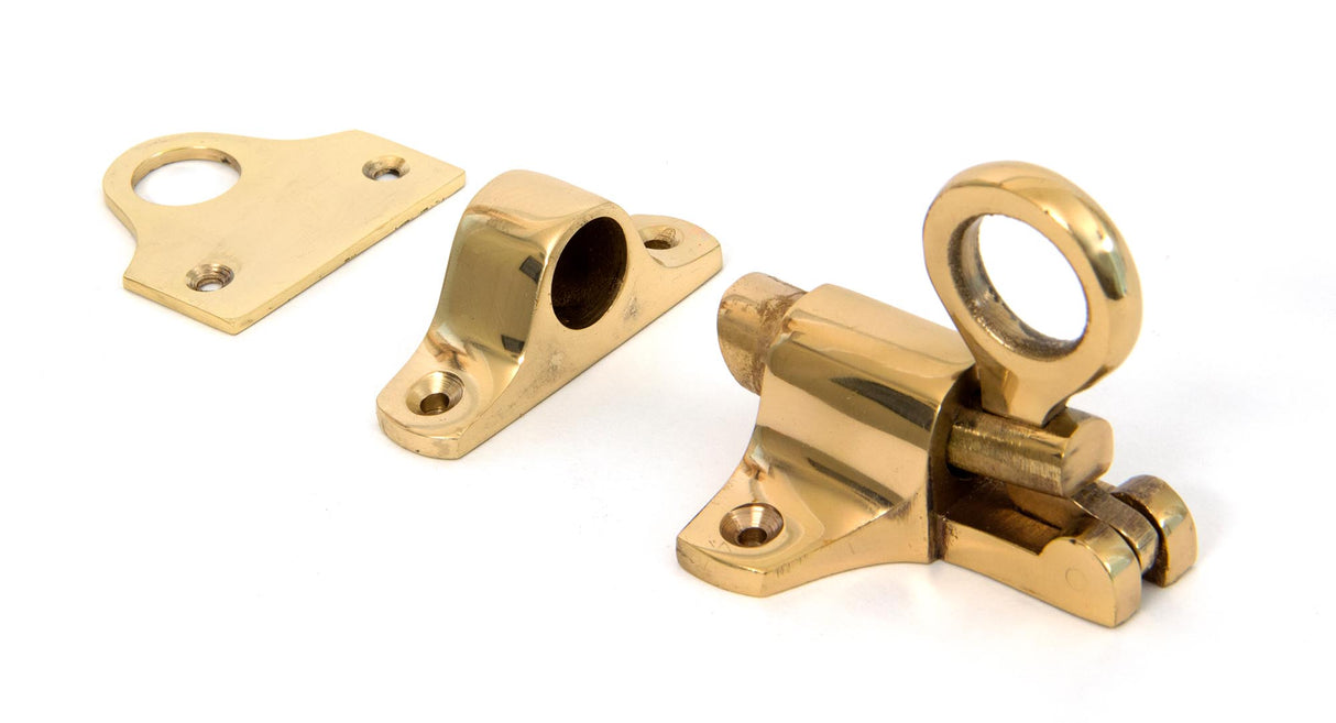 From The Anvil - Lacquered Brass Fanlight Catch + Two Keeps | Sku. 90267 | Trade Door Handles.
