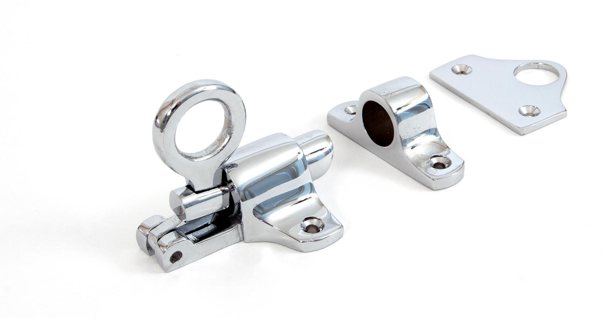 From The Anvil - Polished Chrome Fanlight Catch + Two Keeps | Sku. 90268 | Trade Door Handles.