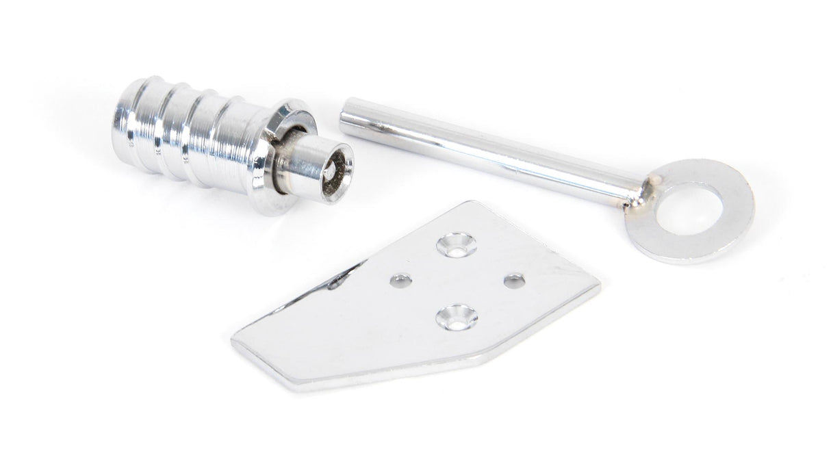 From The Anvil - Polished Chrome Key-Flush Sash Stop | Sku. 90272 | Trade Door Handles.