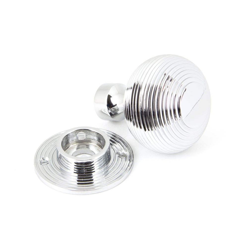 From The Anvil - Polished Chrome Heavy Beehive Mortice/Rim Knob Set | Sku. 90273 | Trade Door Handles.