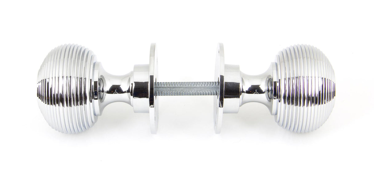 From The Anvil - Polished Chrome Heavy Beehive Mortice/Rim Knob Set | Sku. 90273 | Trade Door Handles.