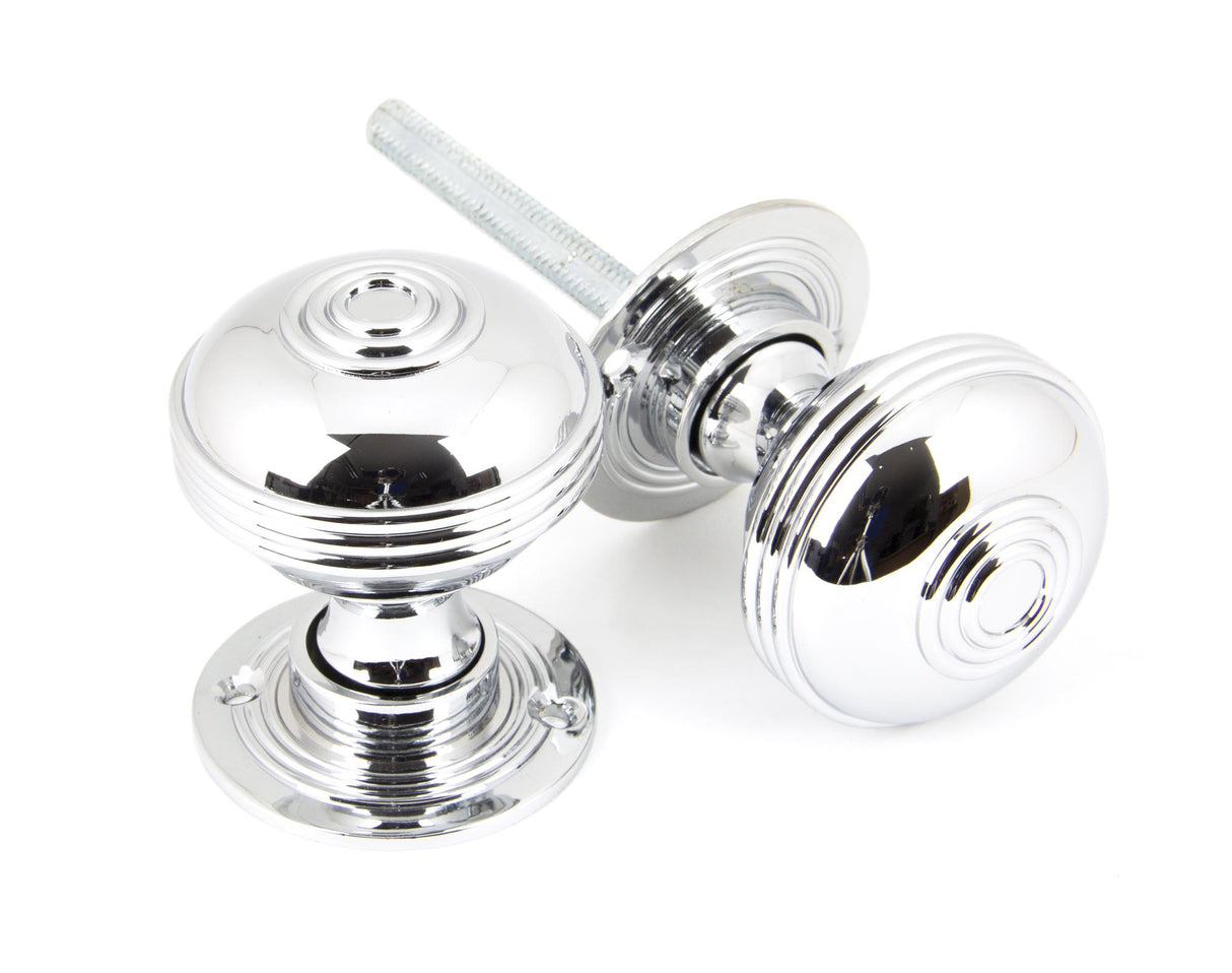 From The Anvil - Polished Chrome 50mm Prestbury Mortice/Rim Knob Set | Sku. 90274 | Trade Door Handles.