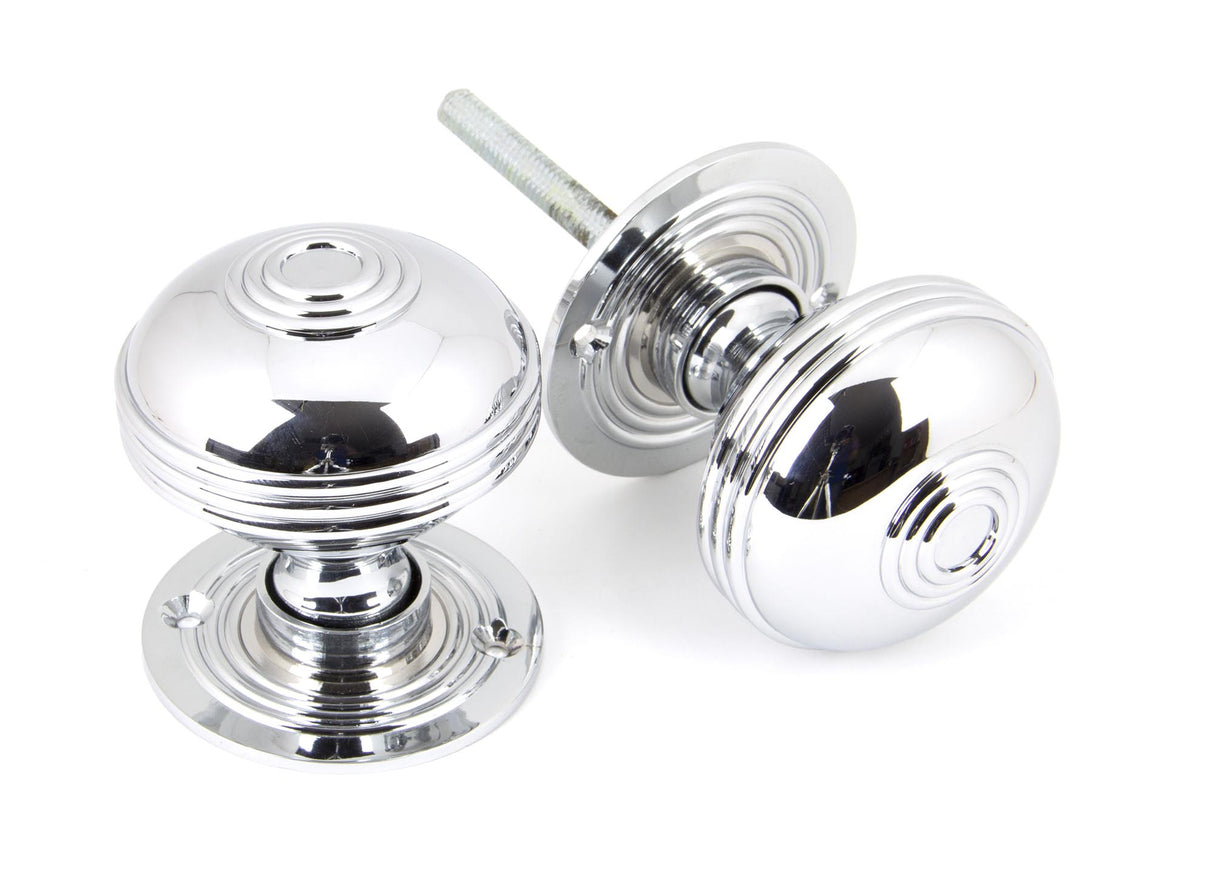 From The Anvil - Polished Chrome 63mm Prestbury Mortice/Rim Knob Set | Sku. 90275 | Trade Door Handles.