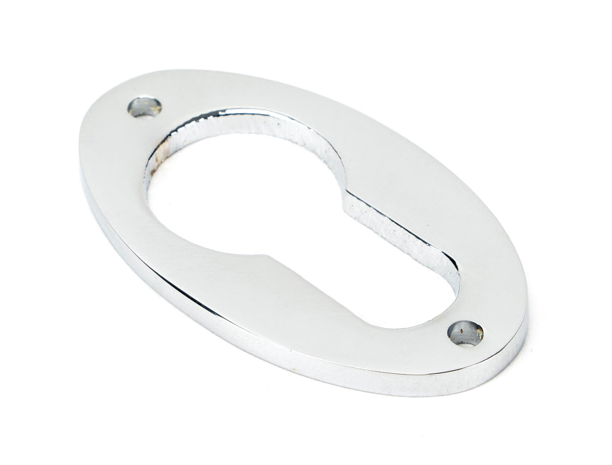 From The Anvil - Polished Chrome Oval Euro Escutcheon | Sku. 90279 | Trade Door Handles.