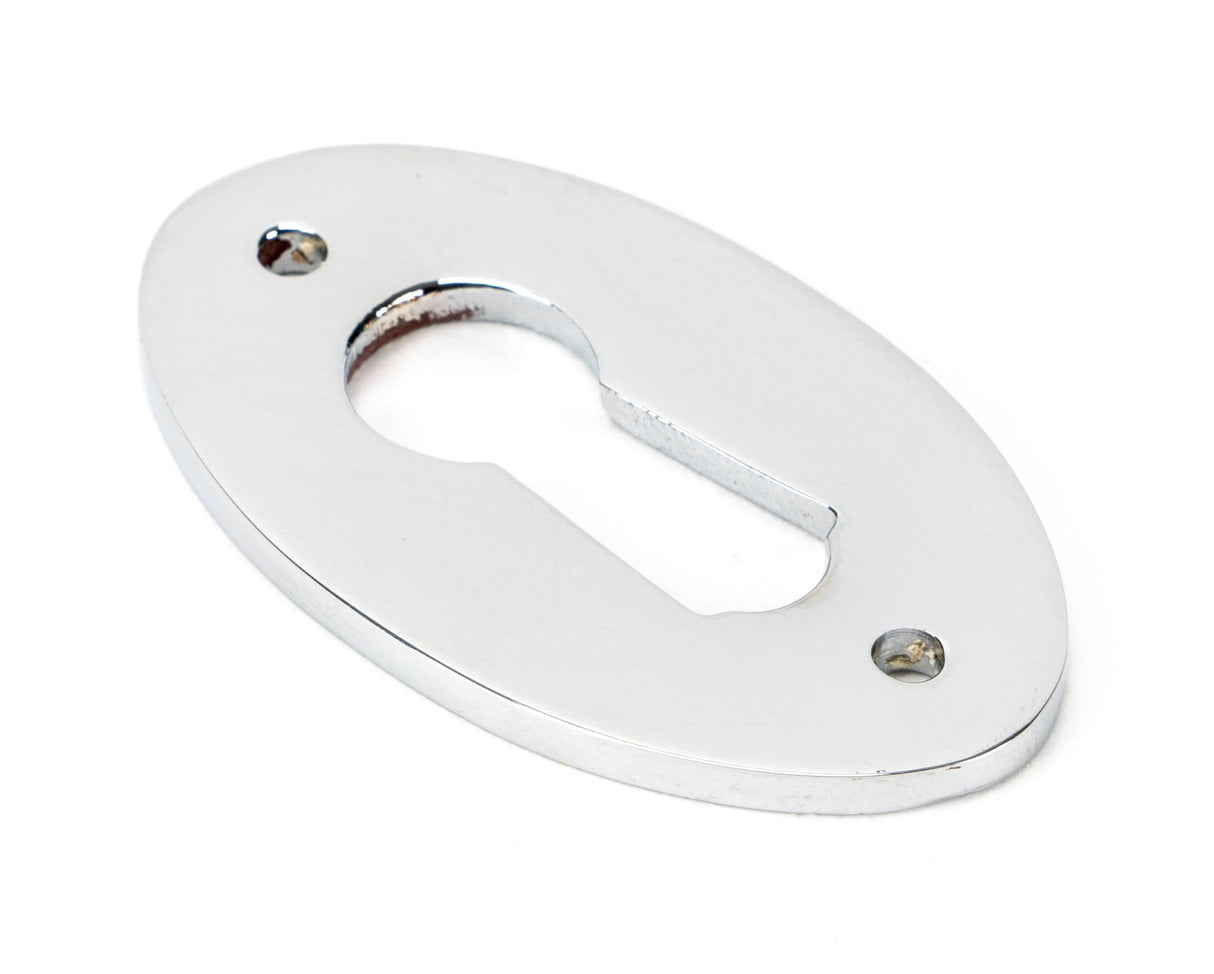From The Anvil - Polished Chrome Oval Escutcheon | Sku. 90280 | Trade Door Handles.