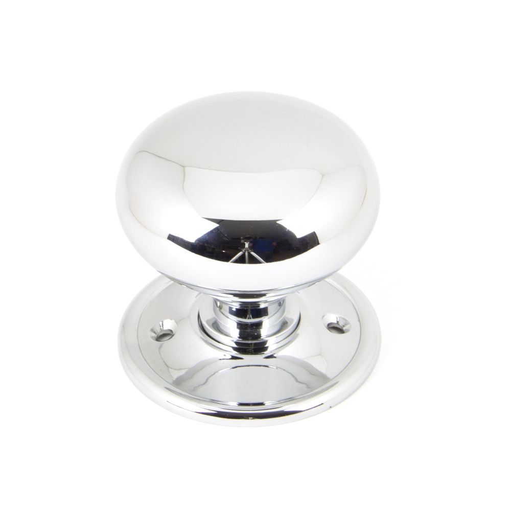 From The Anvil - Polished Chrome Mushroom Mortice/Rim Knob Set | Sku. 90291 | Trade Door Handles.
