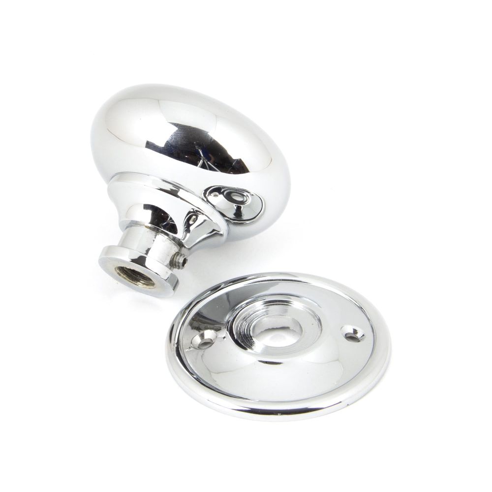 From The Anvil - Polished Chrome Mushroom Mortice/Rim Knob Set | Sku. 90291 | Trade Door Handles.