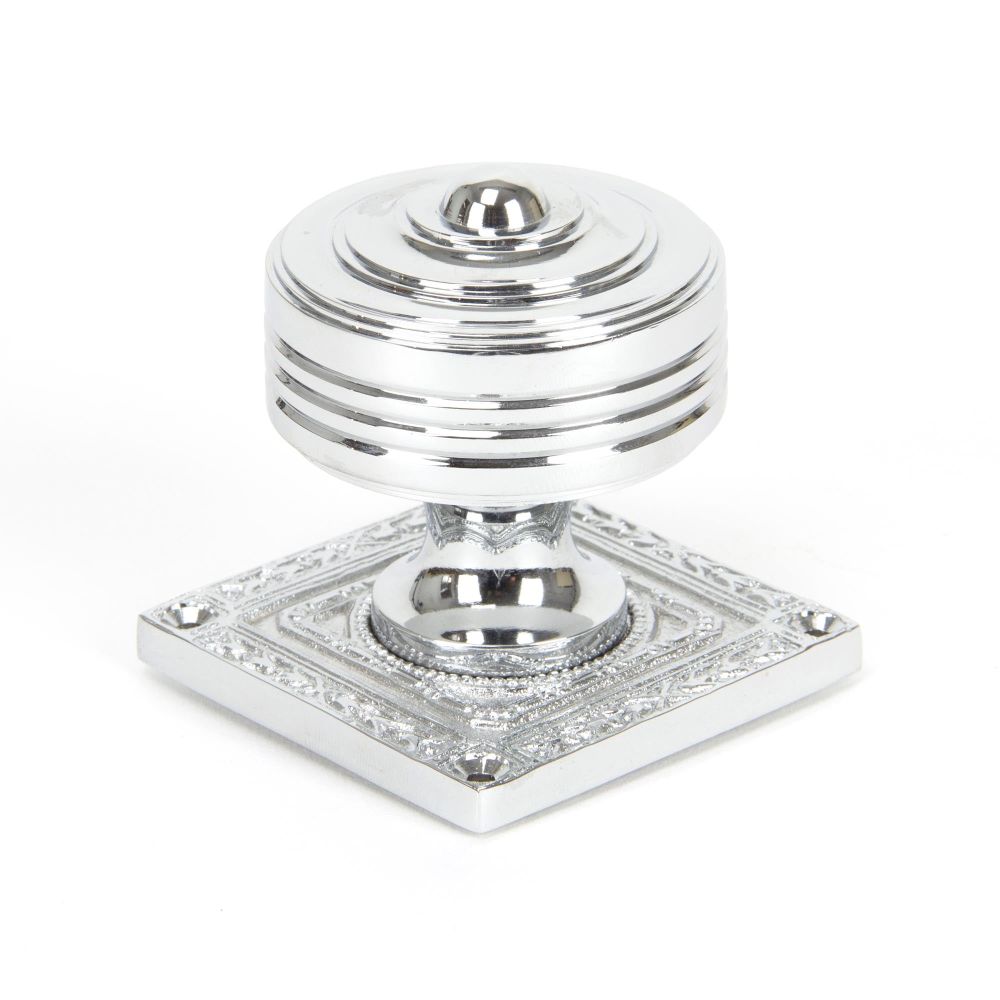 From The Anvil - Polished Chrome Tewkesbury Square Mortice Knob Set | Sku. 90292 | Trade Door Handles.