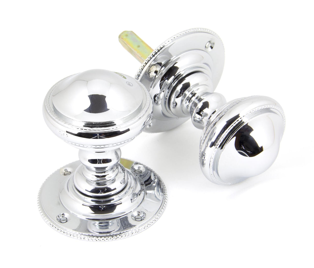 From The Anvil - Polished Chrome Brockworth Mortice Knob Set | Sku. 90294 | Trade Door Handles.