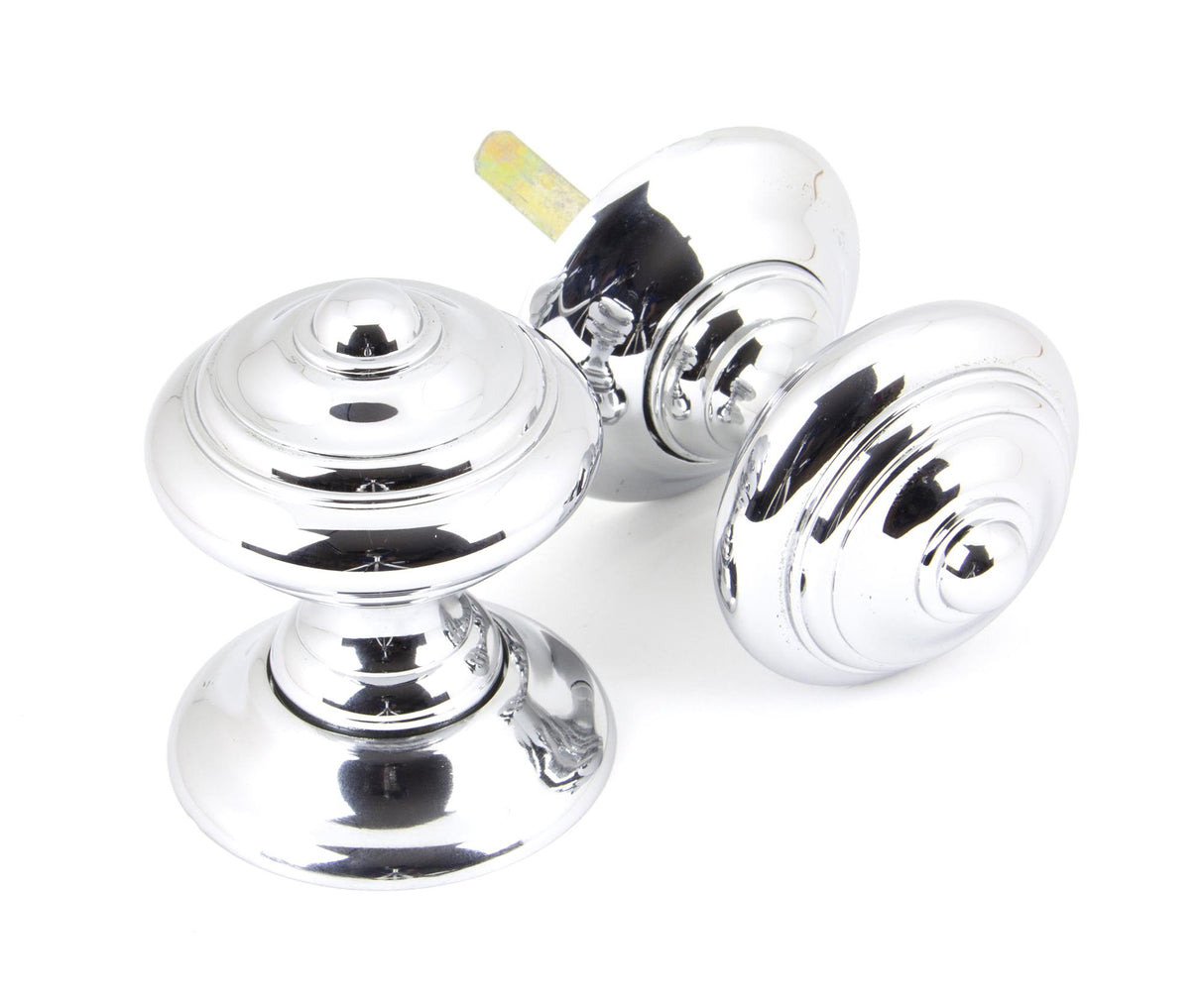 From The Anvil - Polished Chrome Elmore Concealed Mortice Knob Set | Sku. 90296 | Trade Door Handles.
