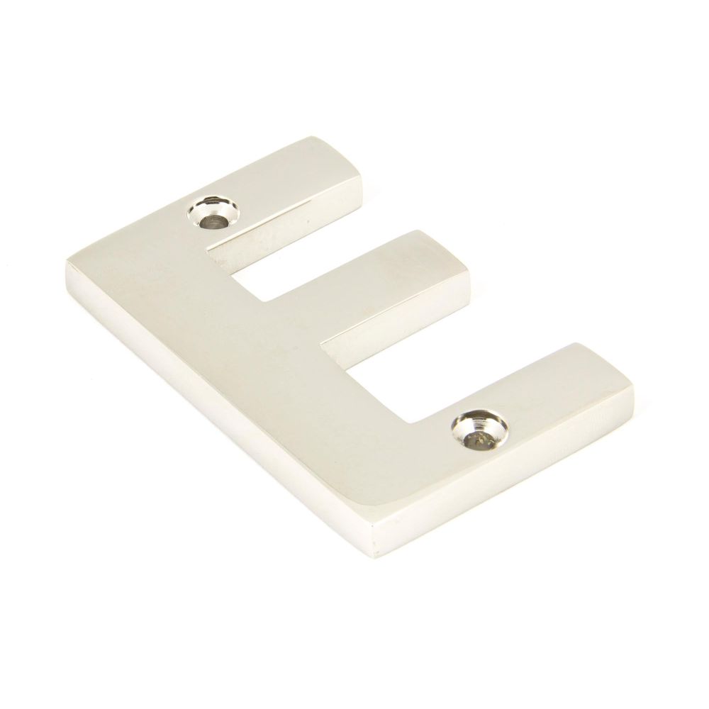 From The Anvil - Polished Nickel Letter E | Sku. 90303E | Trade Door Handles.