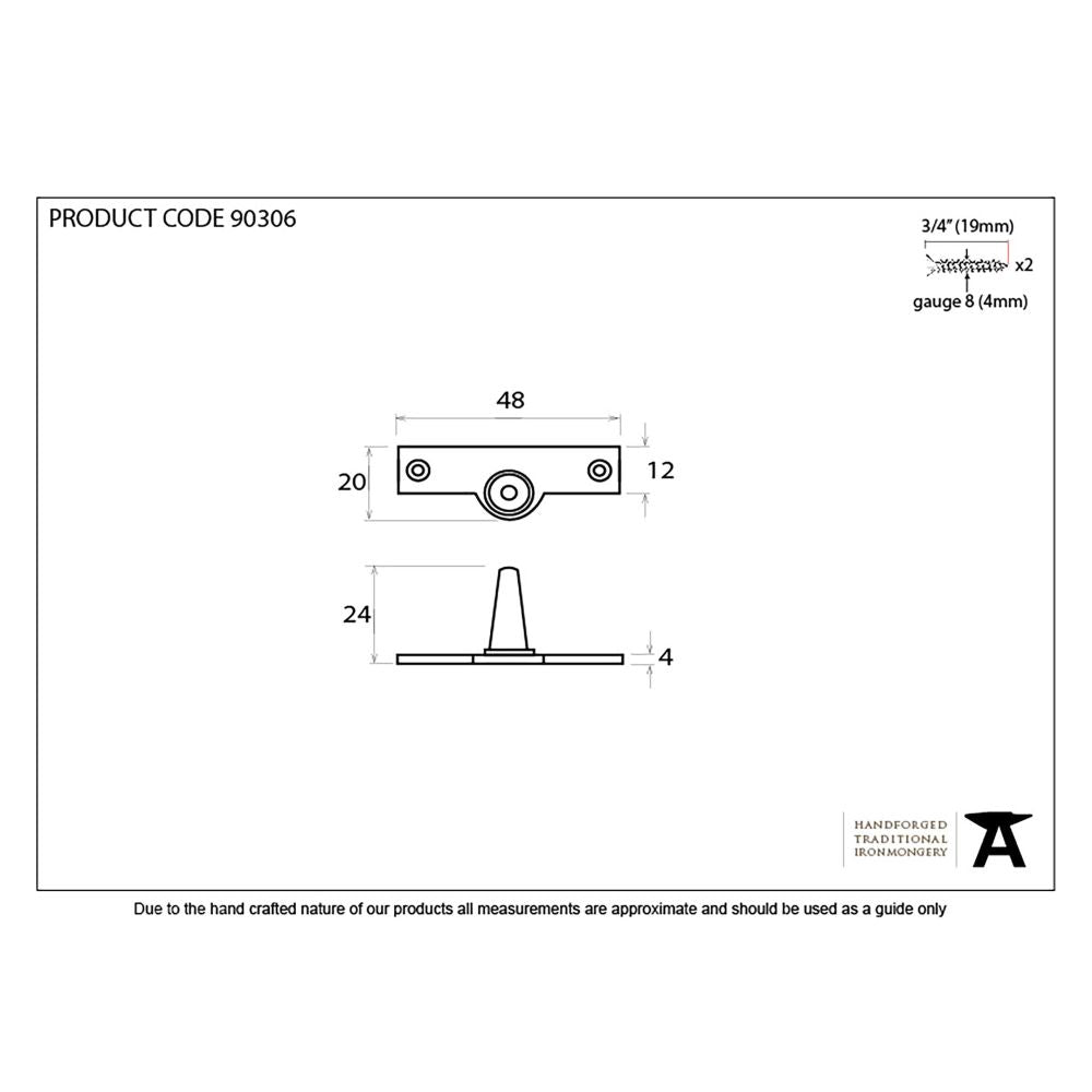 From The Anvil - Polished Chrome Offset Stay Pin | Sku. 90306 | Trade Door Handles.
